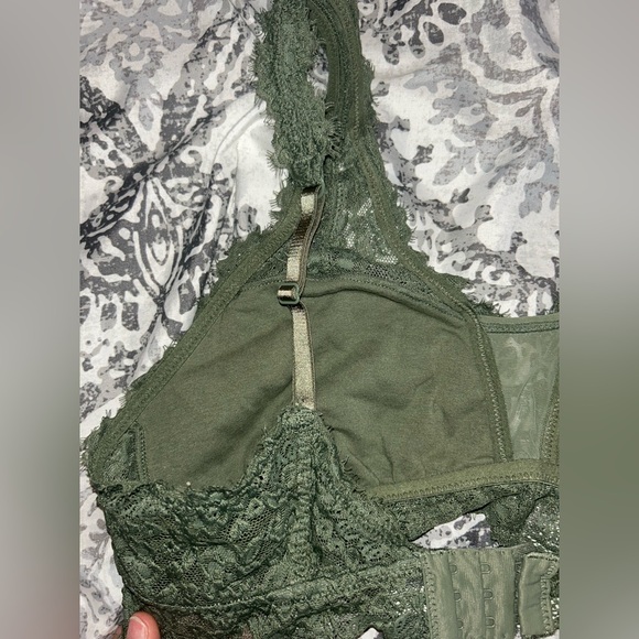 Aerie Lace Bralette in Forest Green - Picture 6 of 9